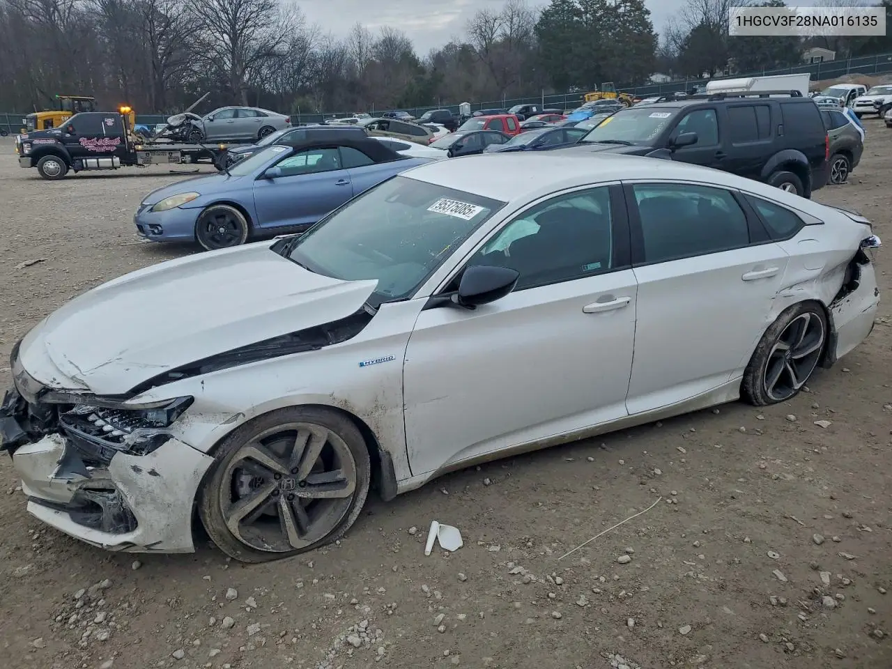 1HGCV3F28NA016135 2022 Honda Accord Hybrid Sport
