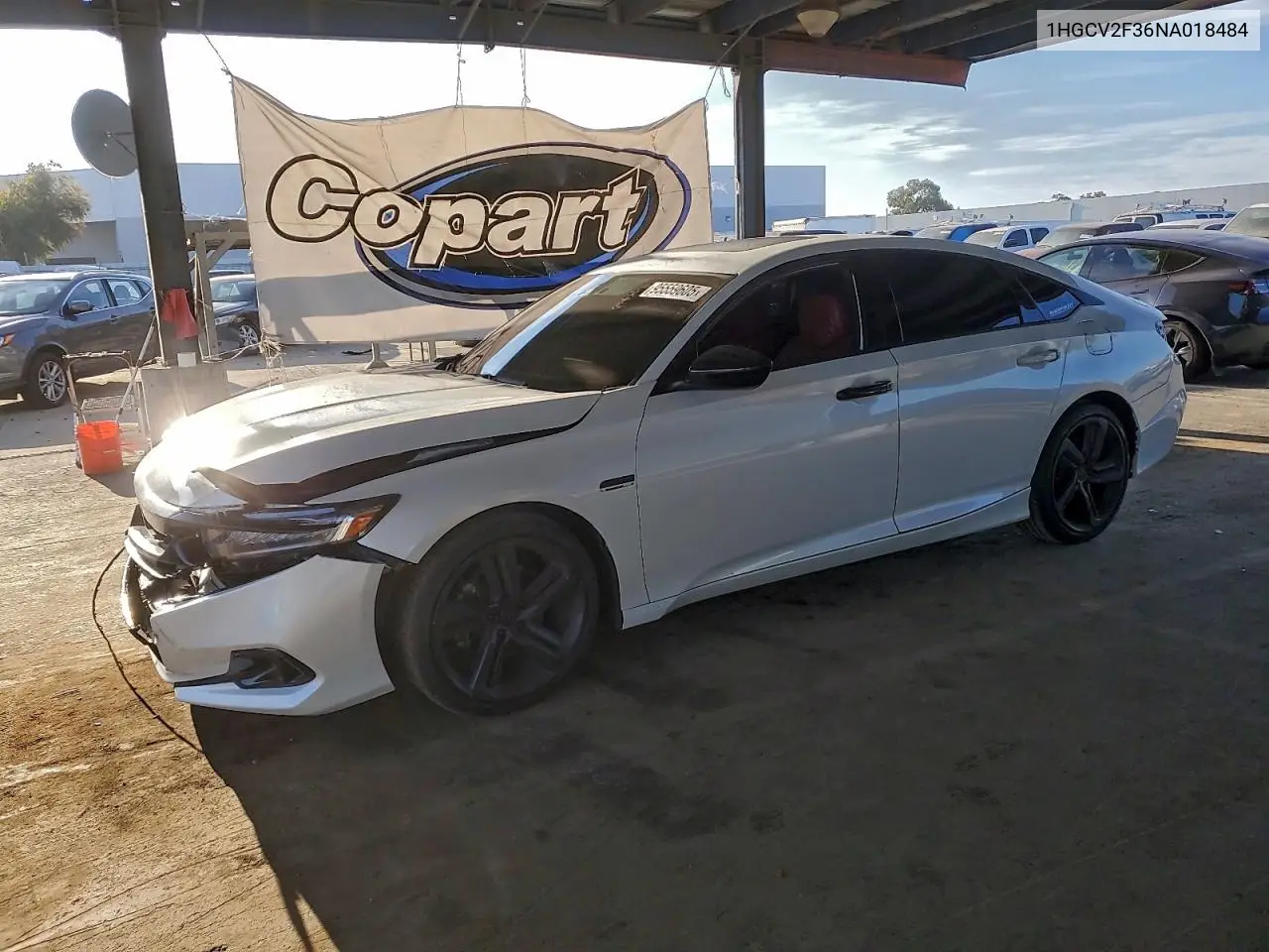 1HGCV2F36NA018484 2022 Honda Accord Sport