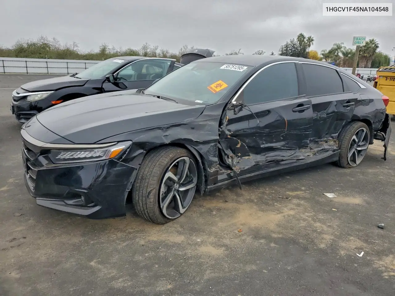 1HGCV1F45NA104548 2022 Honda Accord Sport Se