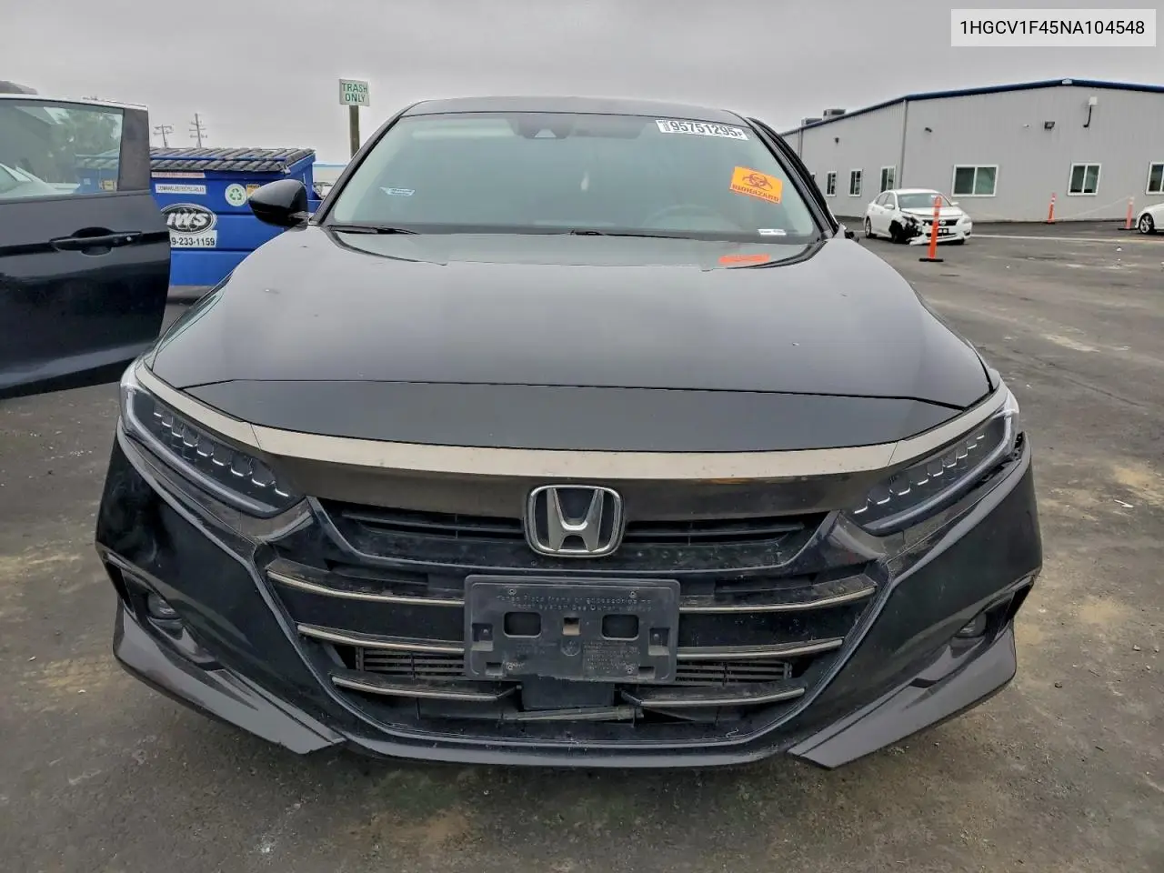 1HGCV1F45NA104548 2022 Honda Accord Sport Se