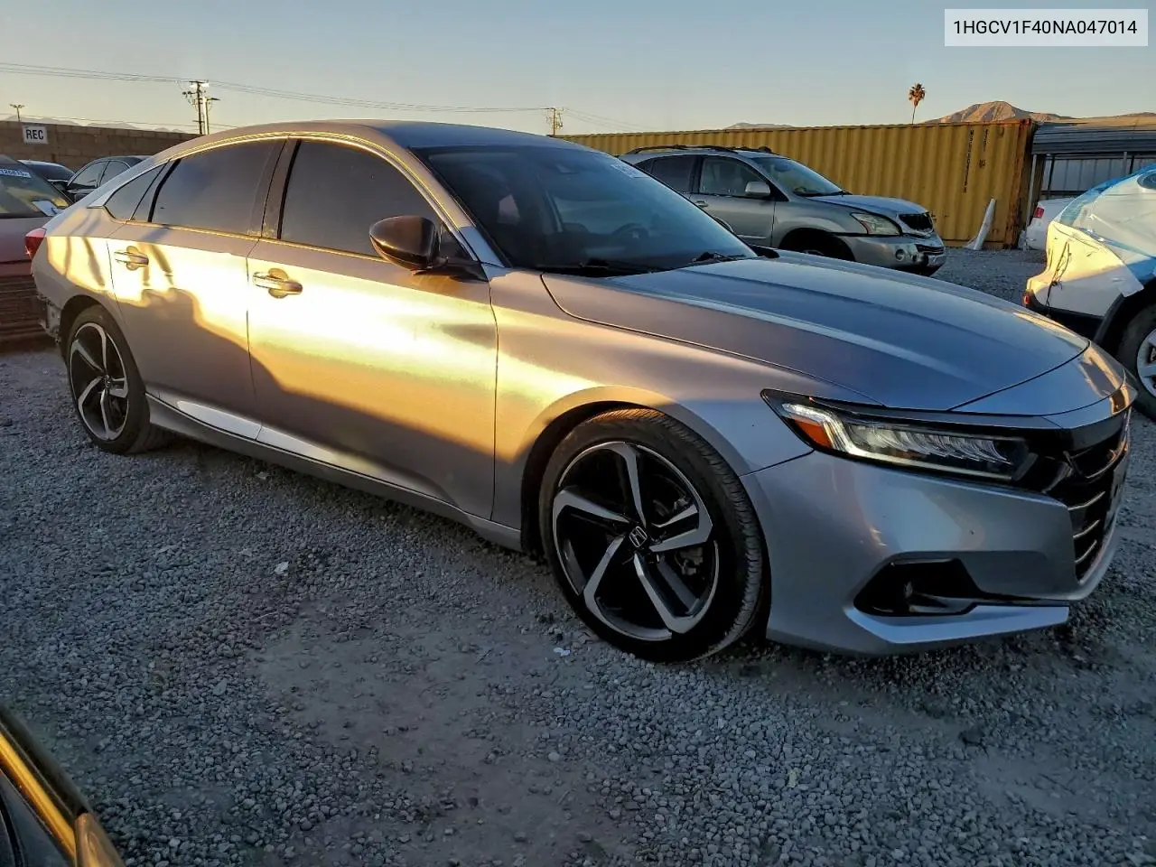 1HGCV1F40NA047014 2022 Honda Accord Sport Se