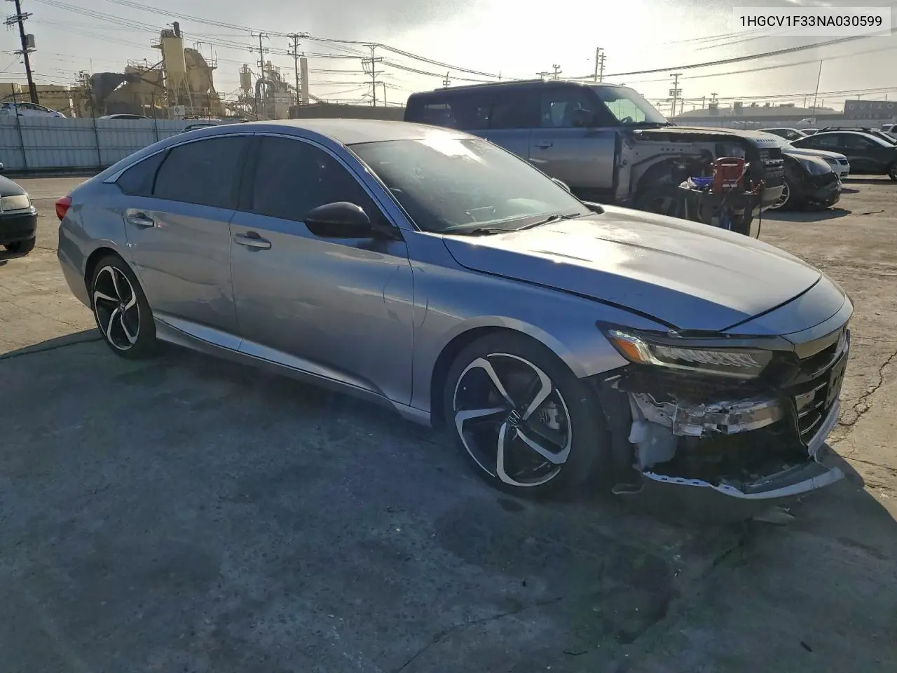 1HGCV1F33NA030599 2022 Honda Accord Sport