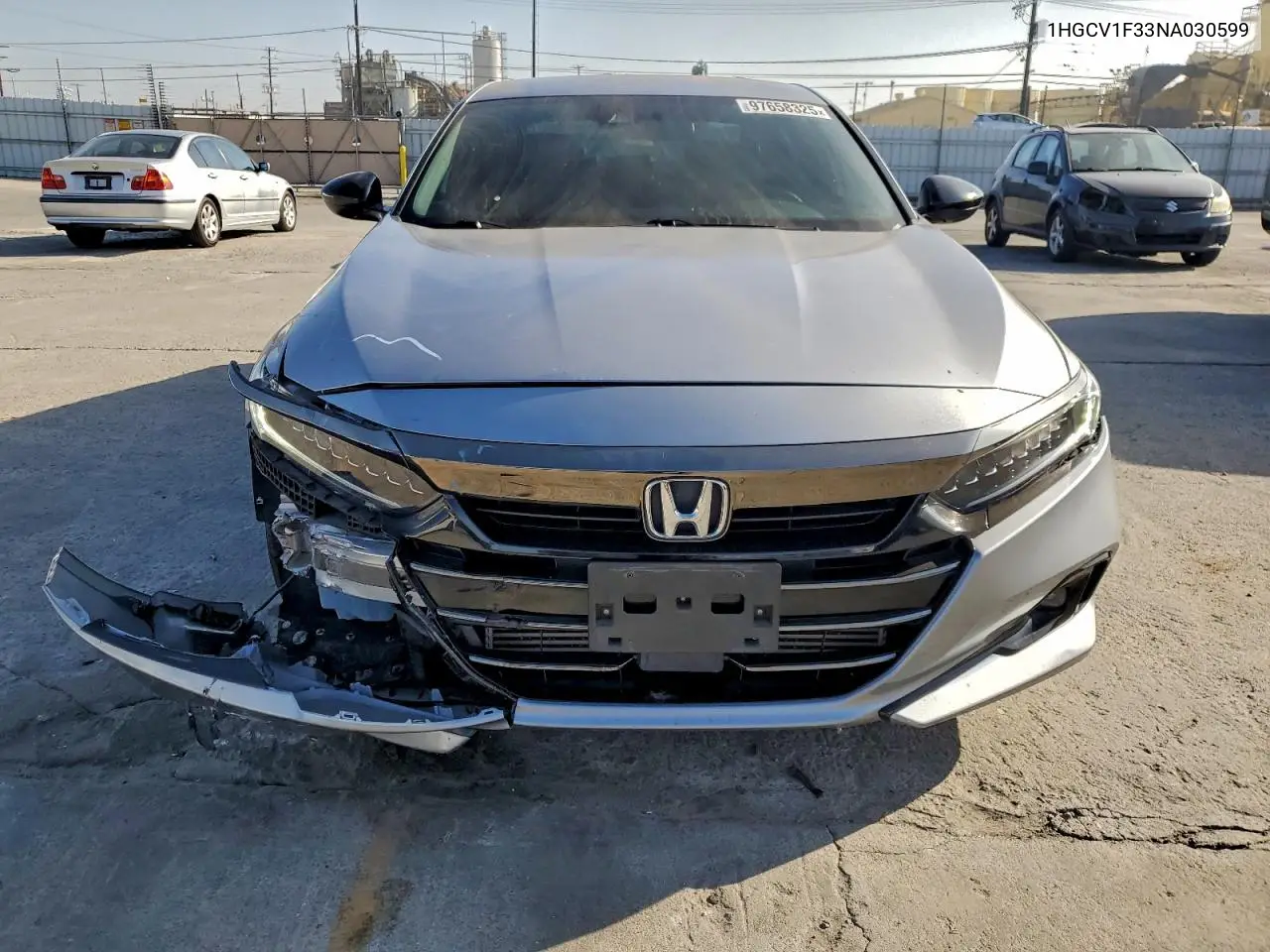 1HGCV1F33NA030599 2022 Honda Accord Sport