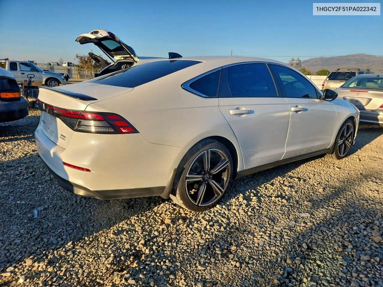 1HGCY2F51PA022342 2023 Honda Accord Hybrid Sport