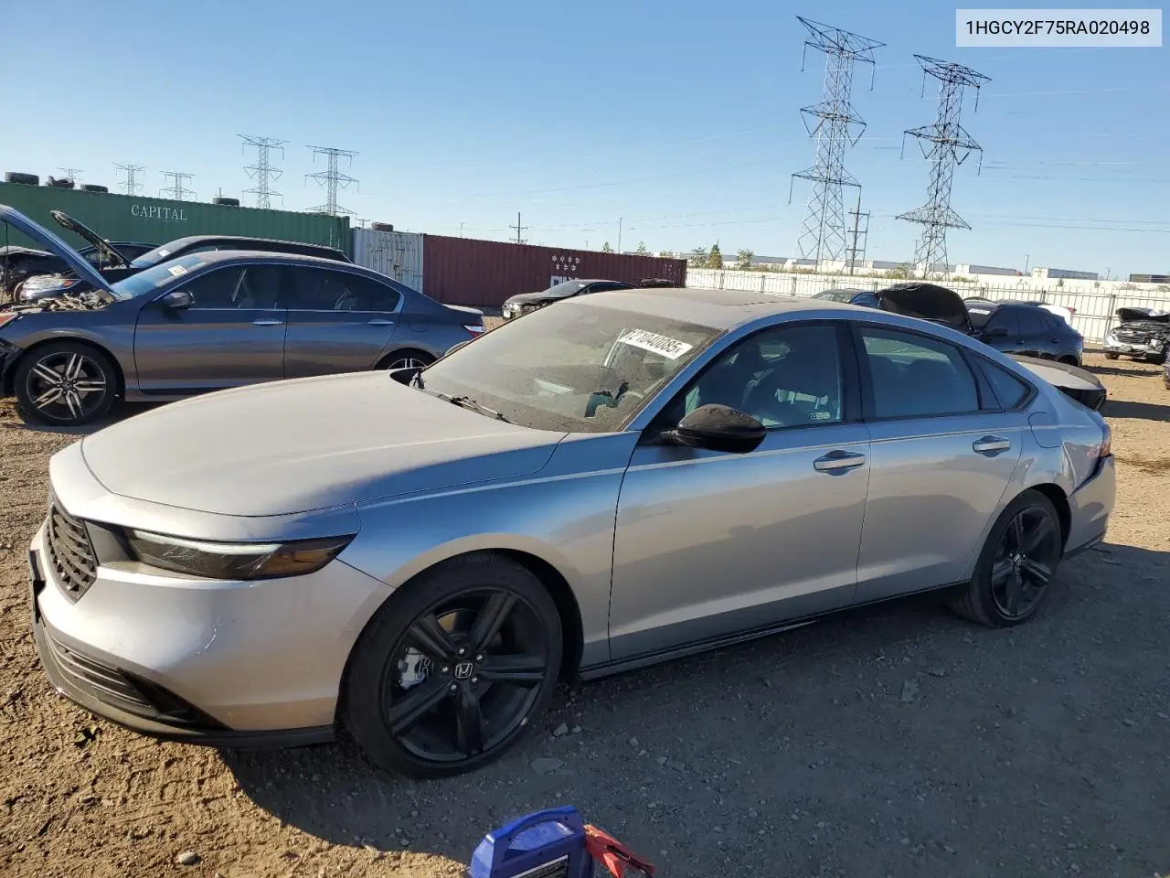 1HGCY2F75RA020498 2024 Honda Accord Hybrid Sport-L