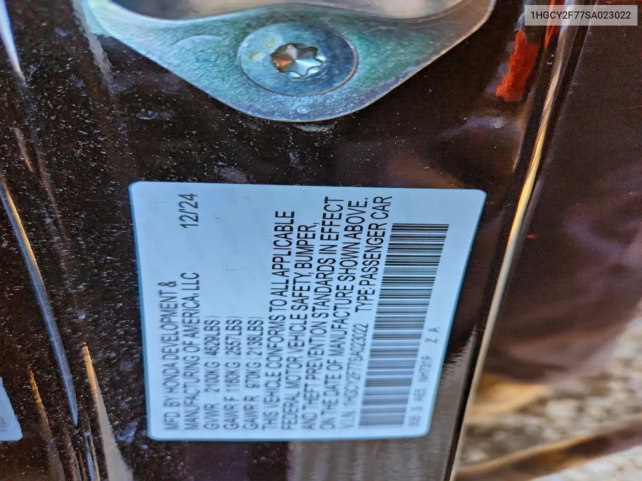 1HGCY2F77SA023022 2025 Honda Accord Hybrid Sport-L