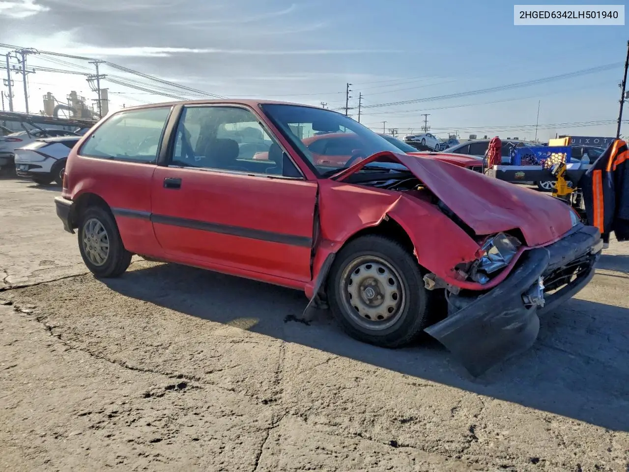 2HGED6342LH501940 1990 Honda Civic