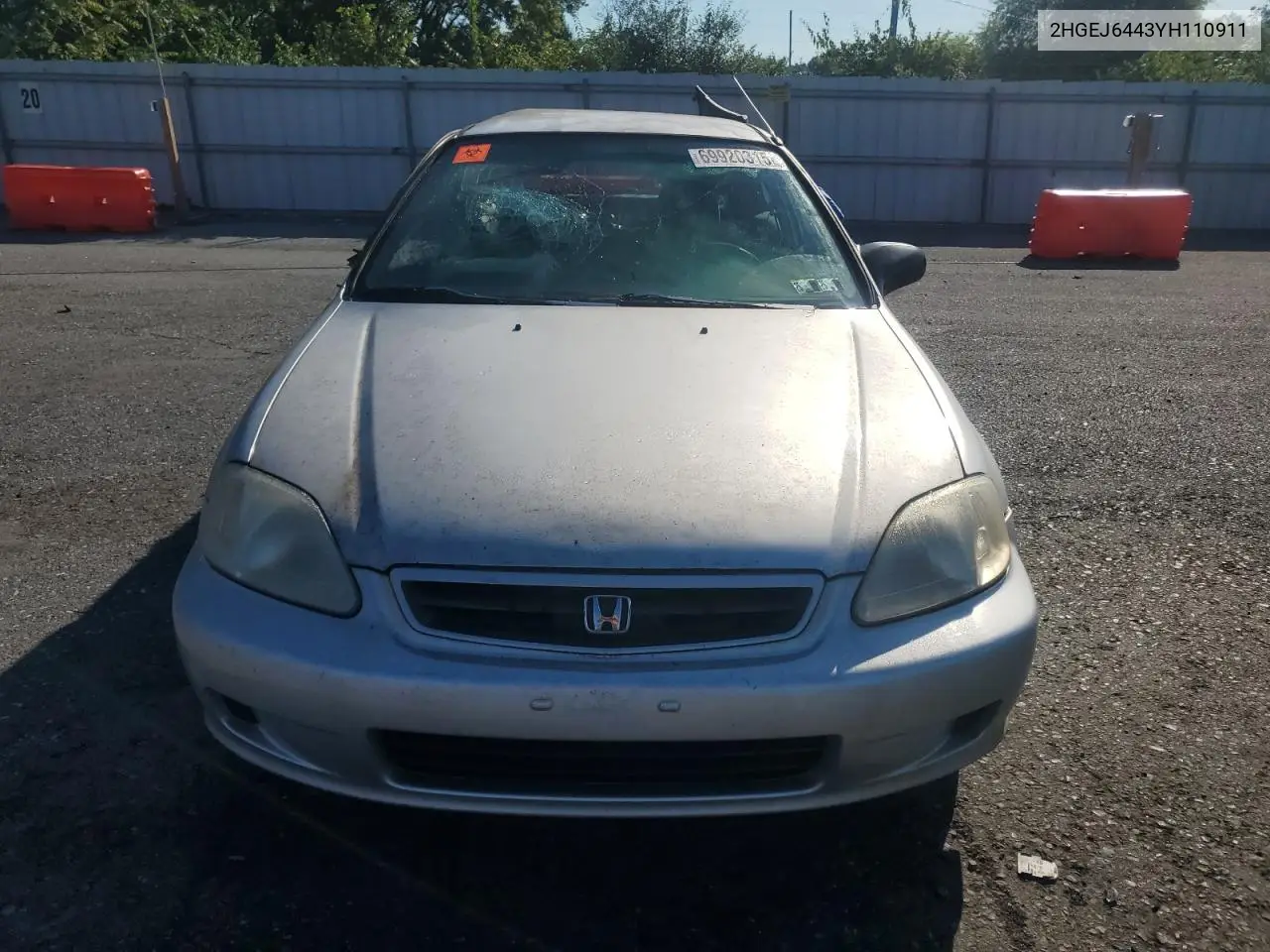 2HGEJ6443YH110911 2000 Honda Civic Dx