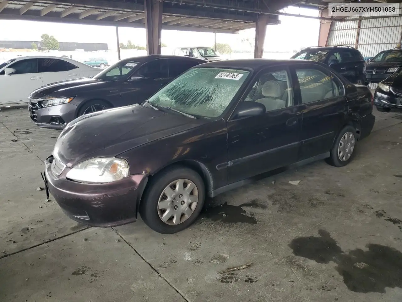 2HGEJ667XYH501058 2000 Honda Civic Lx