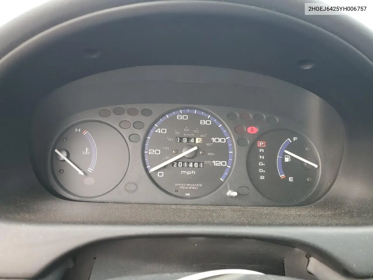 2HGEJ6425YH006757 2000 Honda Civic Cx