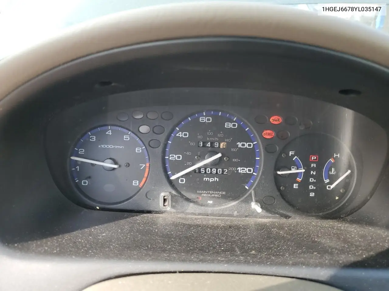 1HGEJ6678YL035147 2000 Honda Civic Lx