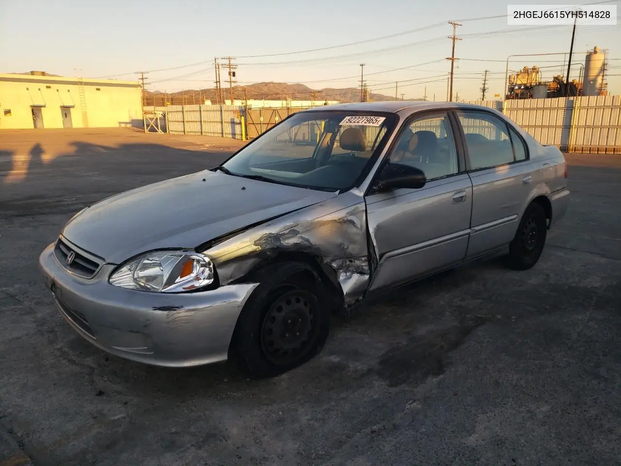 2HGEJ6615YH514828 2000 Honda Civic Base