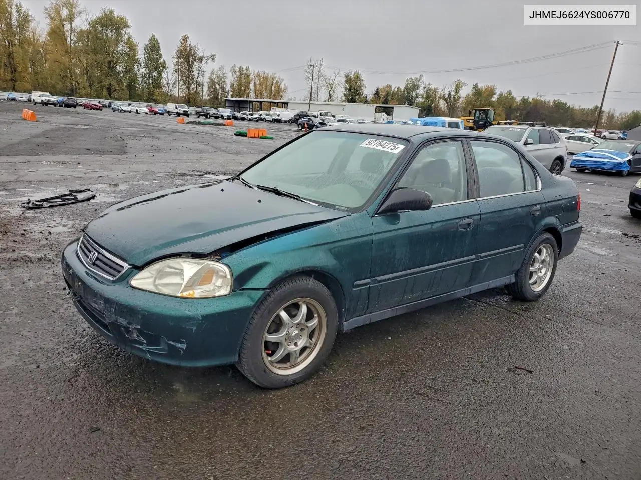 JHMEJ6624YS006770 2000 Honda Civic Dx