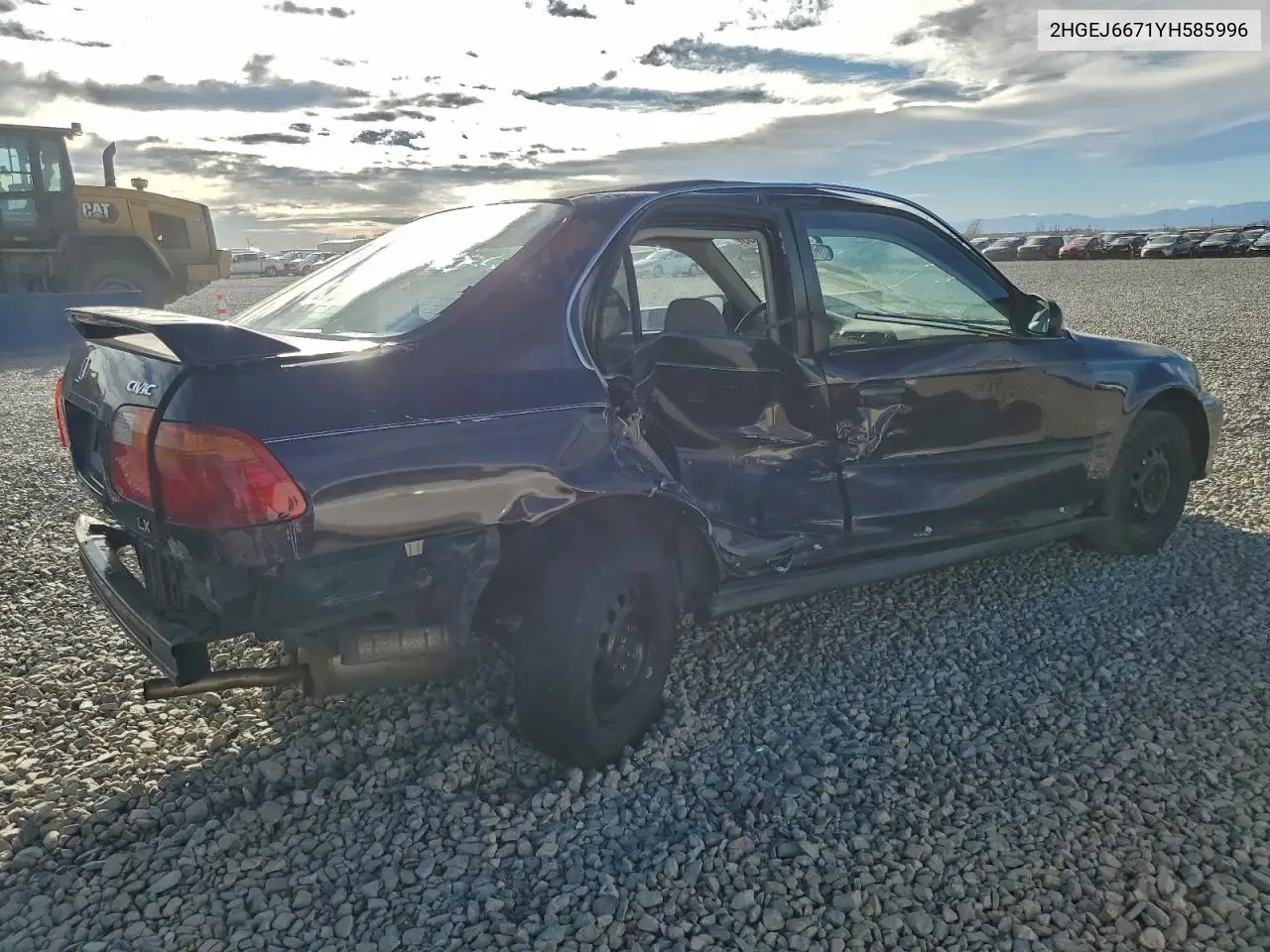 2HGEJ6671YH585996 2000 Honda Civic Lx