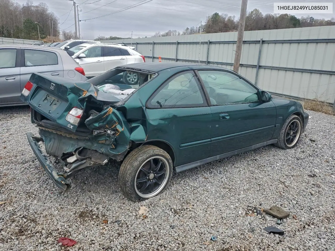 1HGEJ8249YL085031 2000 Honda Civic Ex