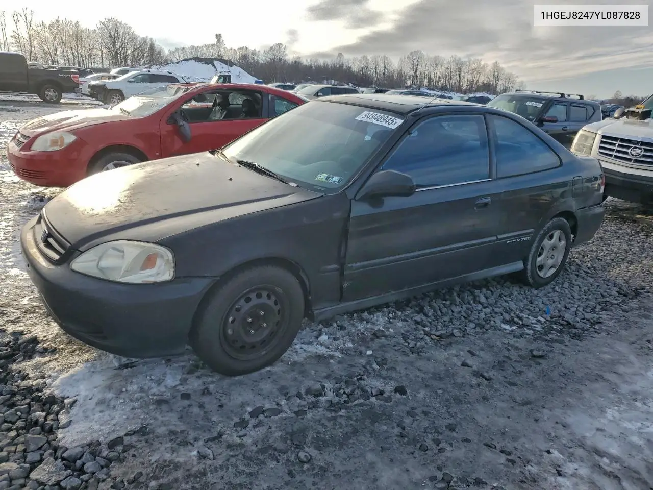 1HGEJ8247YL087828 2000 Honda Civic Ex