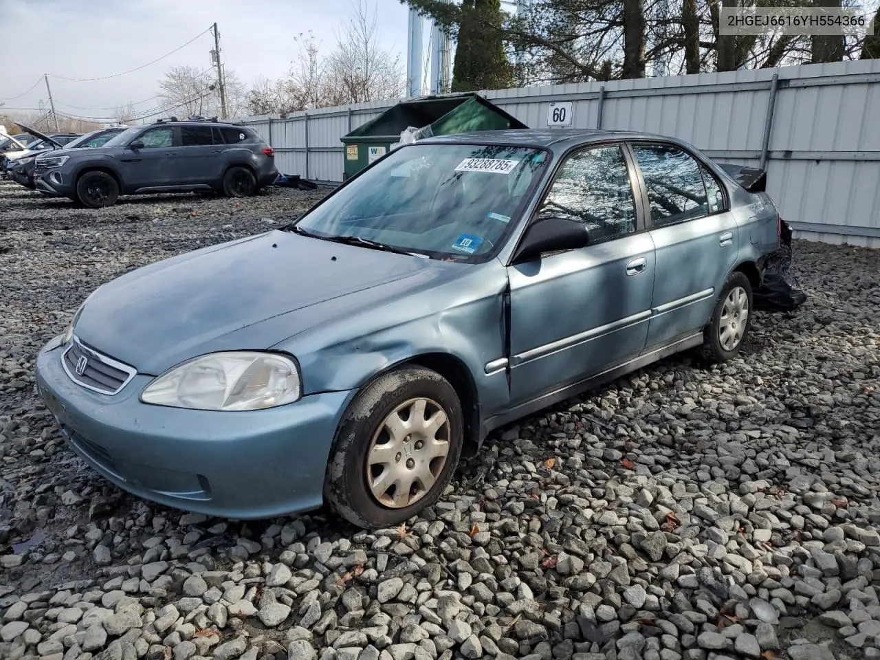 2HGEJ6616YH554366 2000 Honda Civic Base