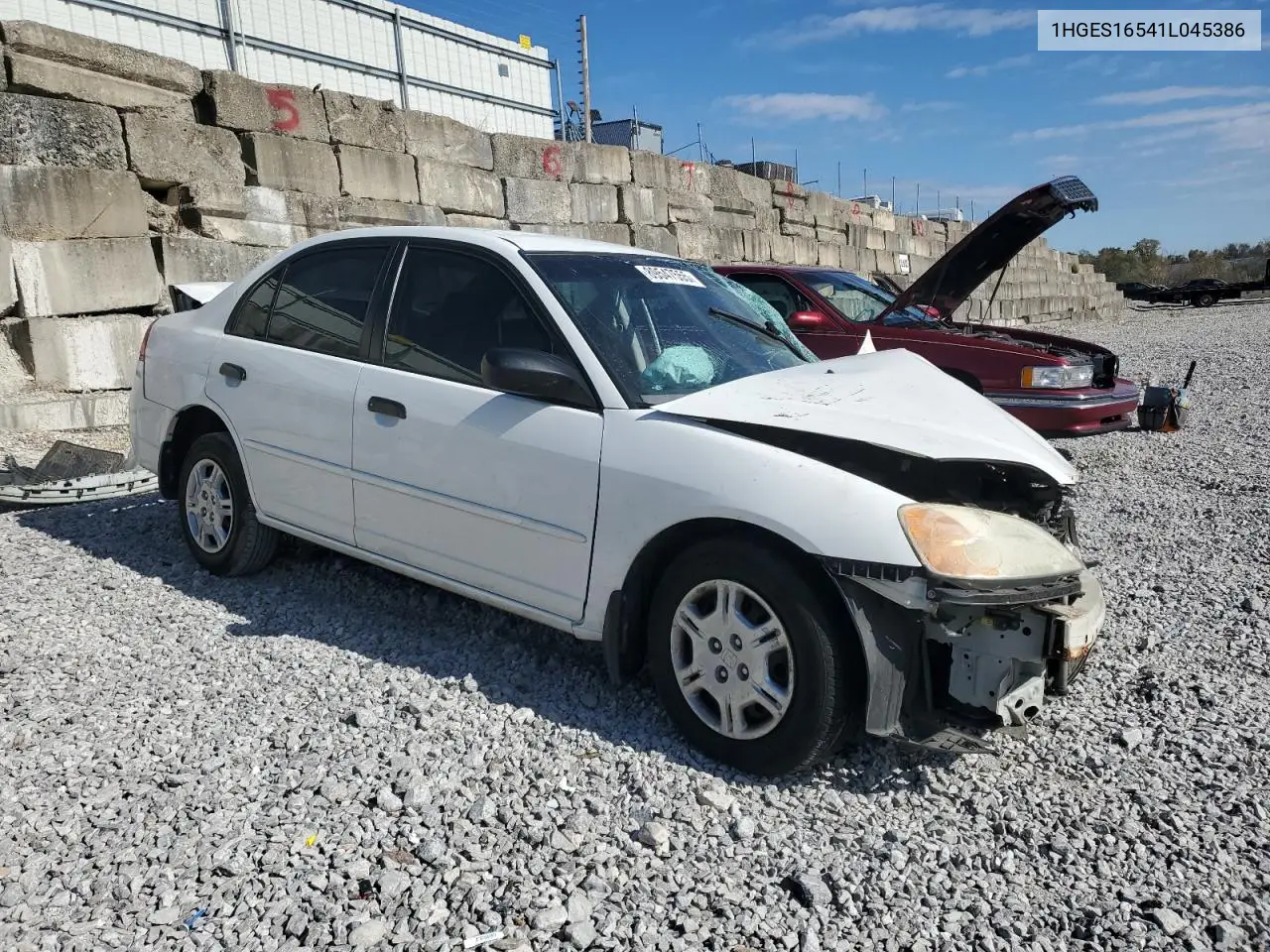 1HGES16541L045386 2001 Honda Civic Lx