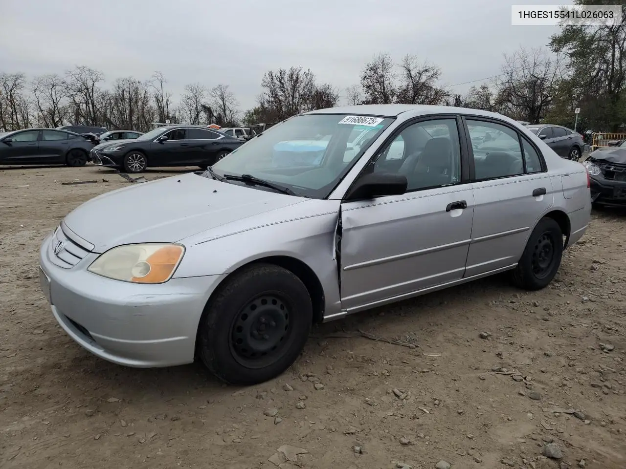 1HGES15541L026063 2001 Honda Civic Lx