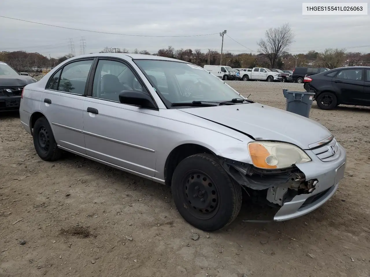 1HGES15541L026063 2001 Honda Civic Lx