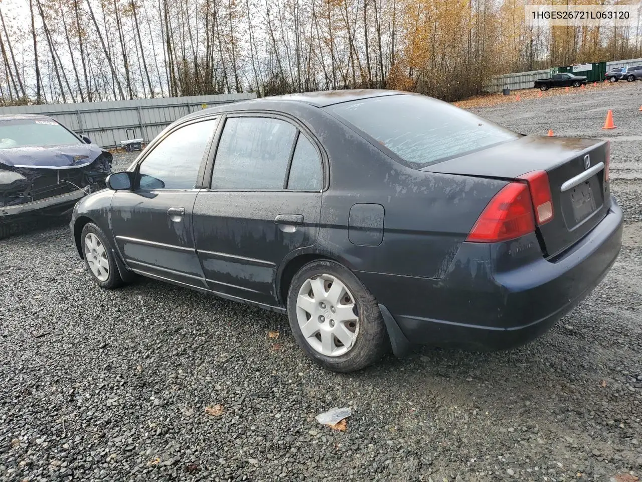 1HGES26721L063120 2001 Honda Civic Ex