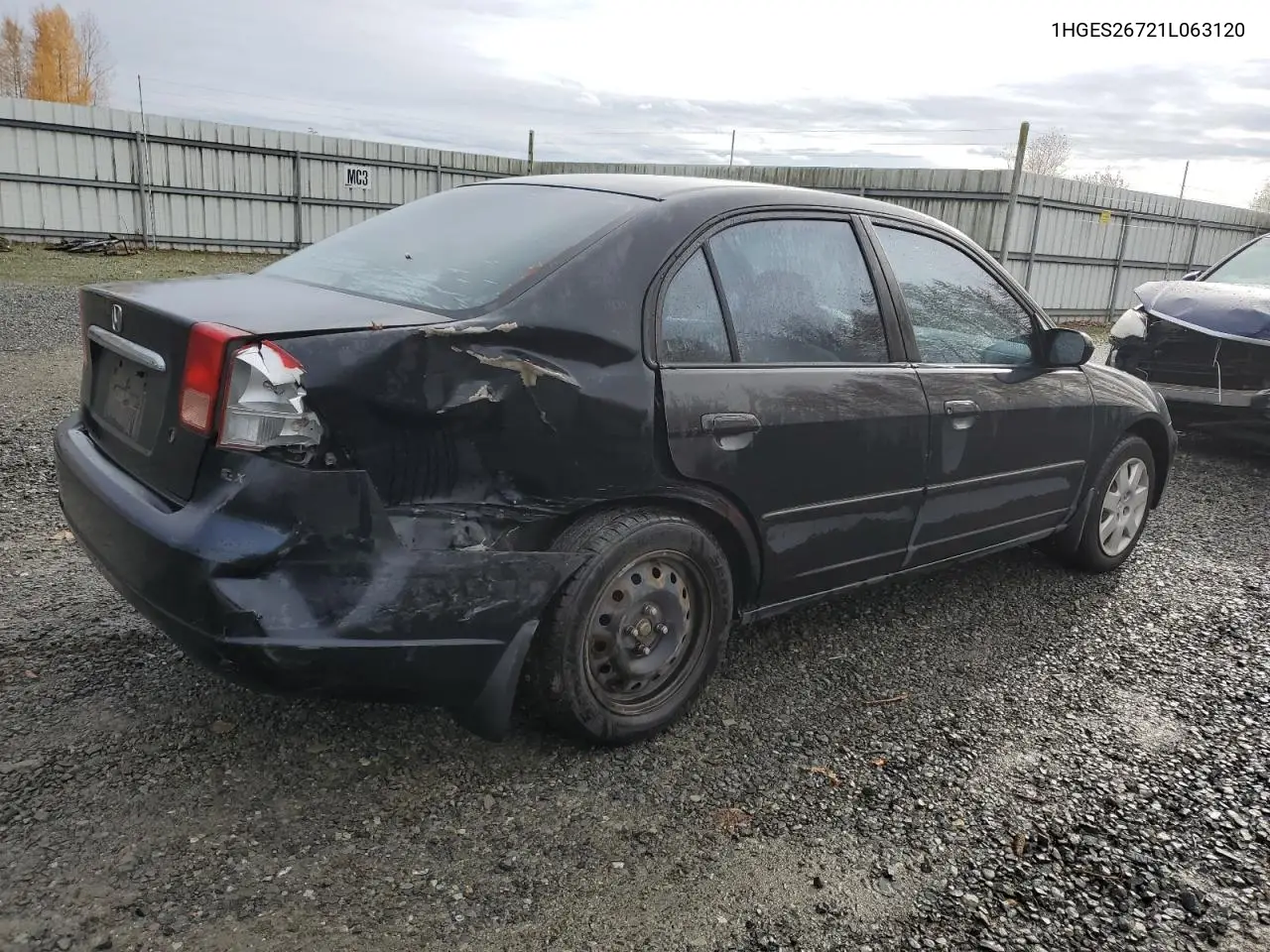1HGES26721L063120 2001 Honda Civic Ex