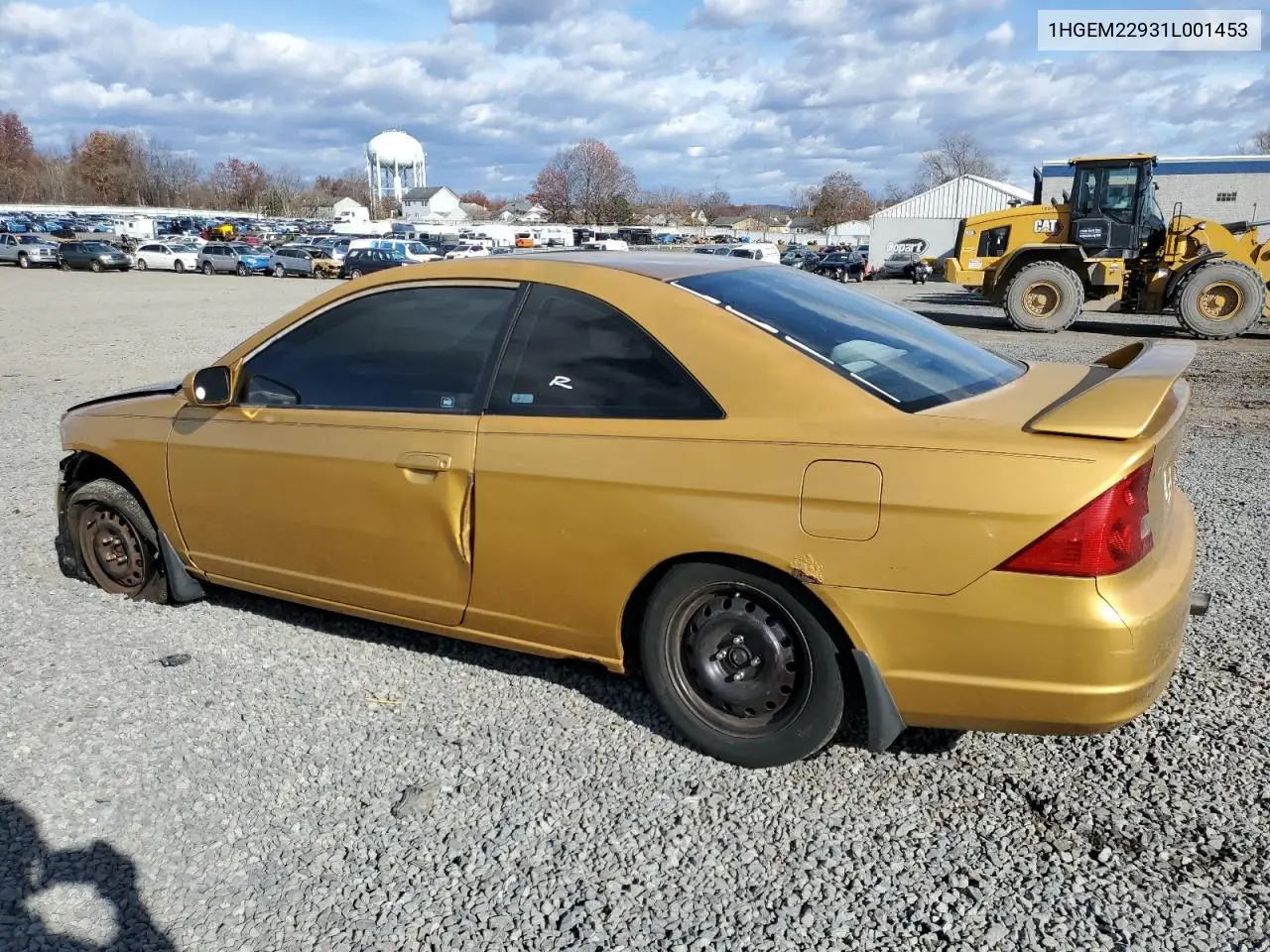 1HGEM22931L001453 2001 Honda Civic Si