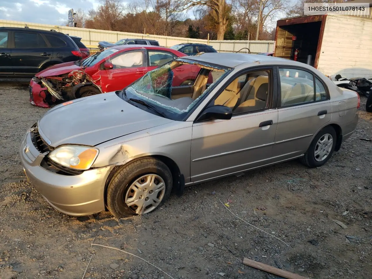 1HGES16501L078143 2001 Honda Civic Lx