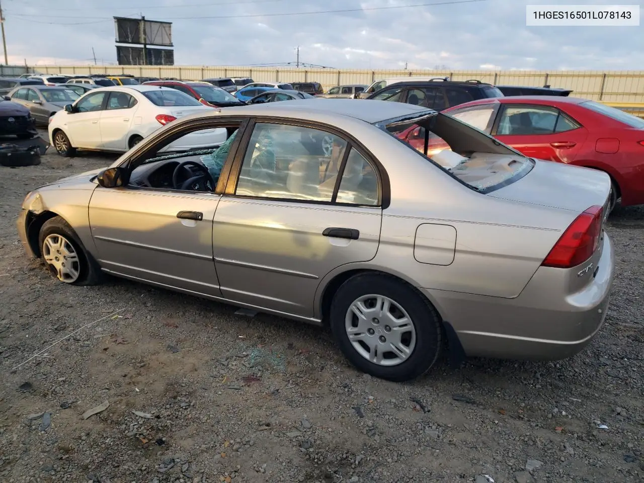 1HGES16501L078143 2001 Honda Civic Lx
