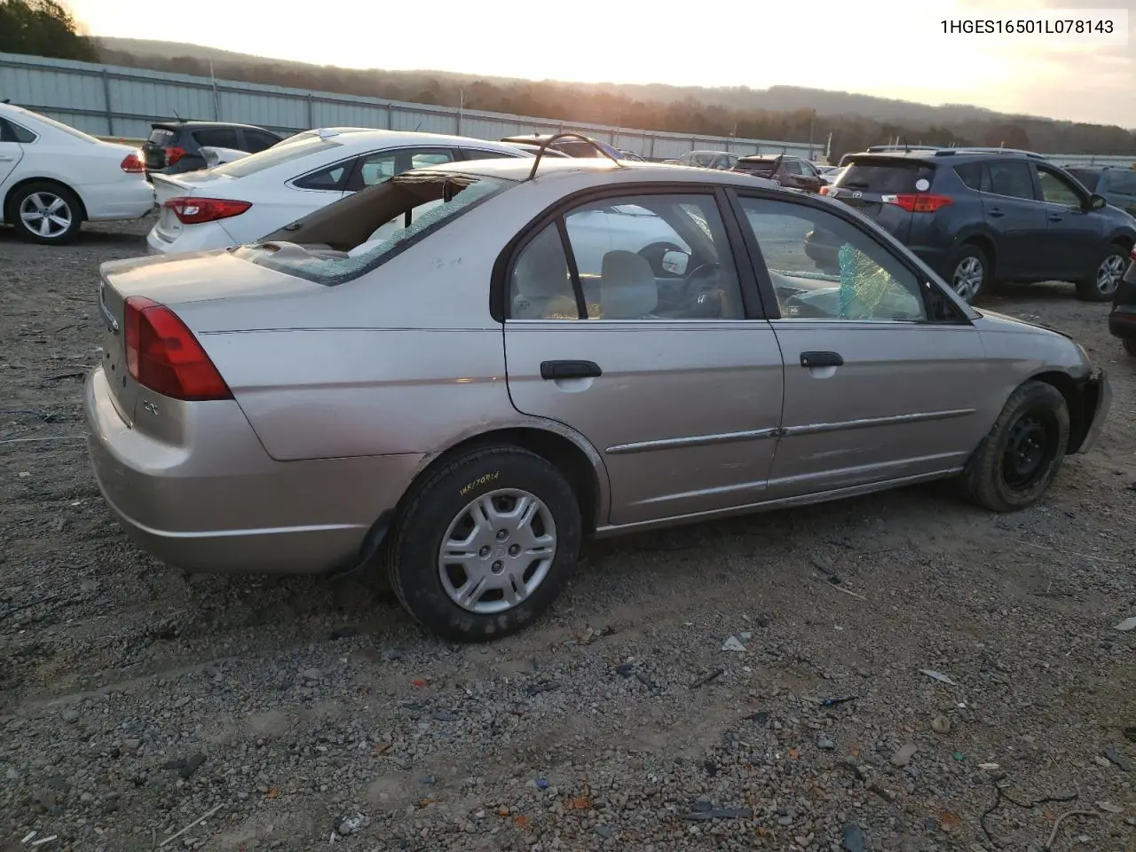 1HGES16501L078143 2001 Honda Civic Lx