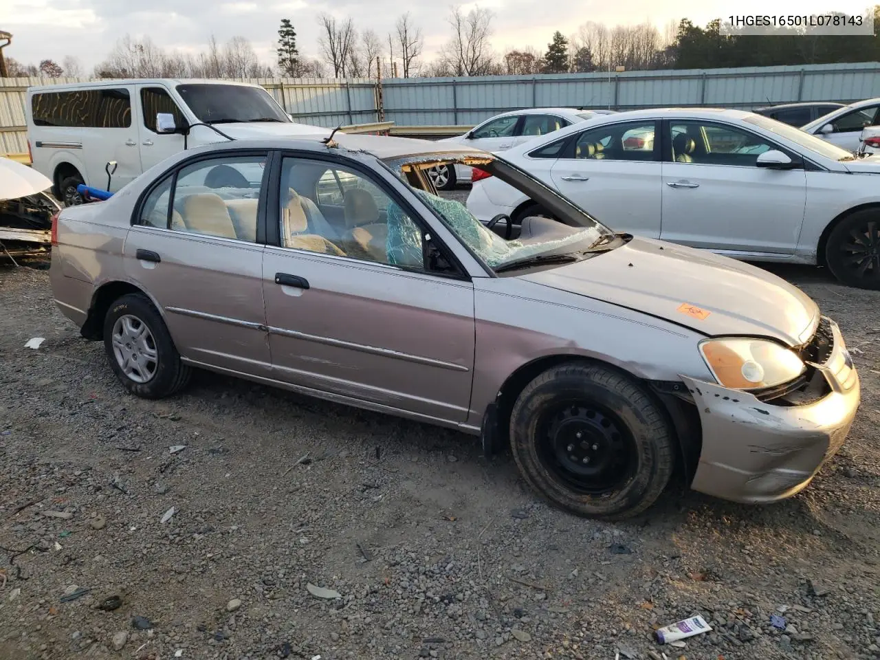 1HGES16501L078143 2001 Honda Civic Lx