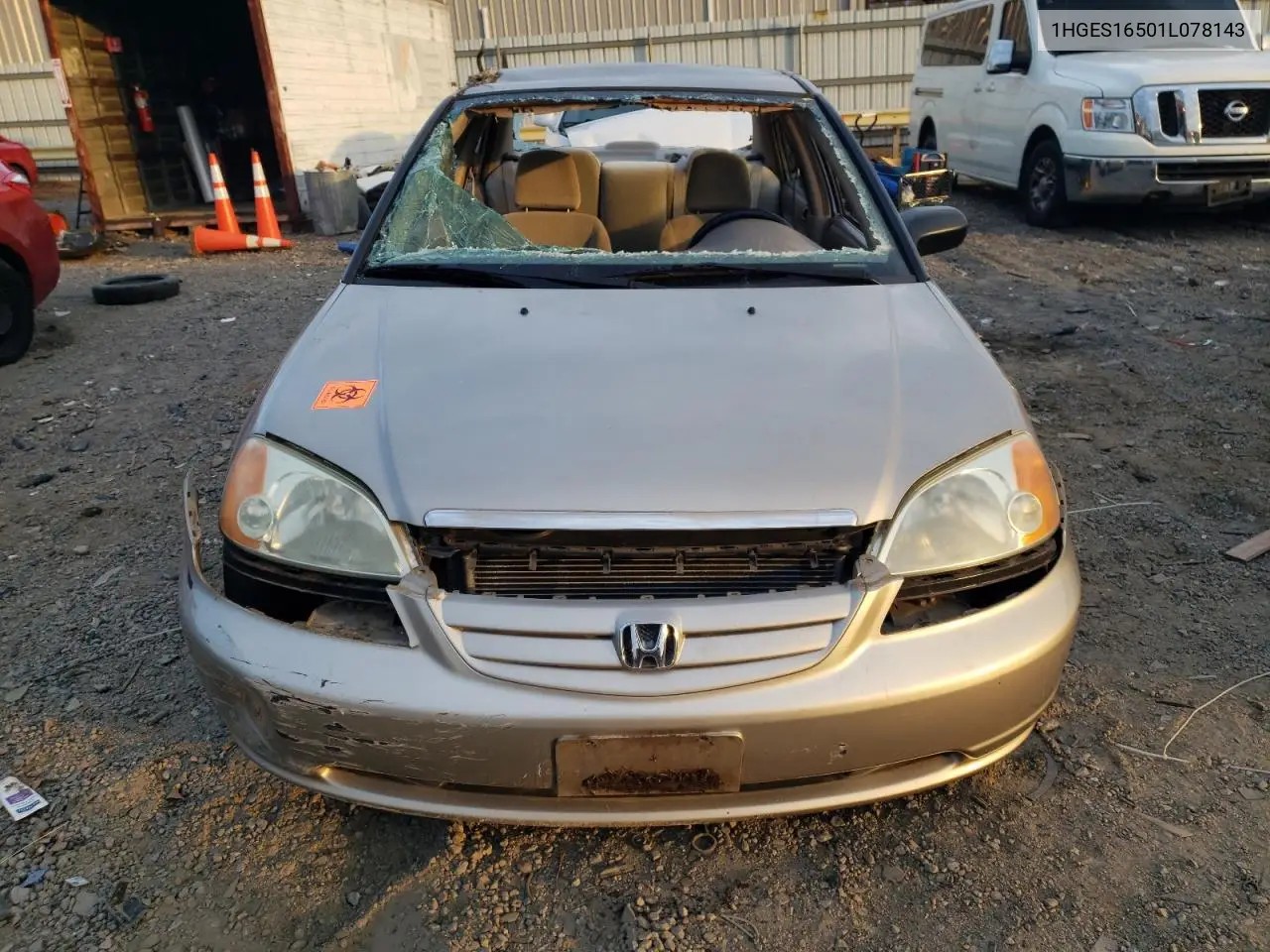1HGES16501L078143 2001 Honda Civic Lx