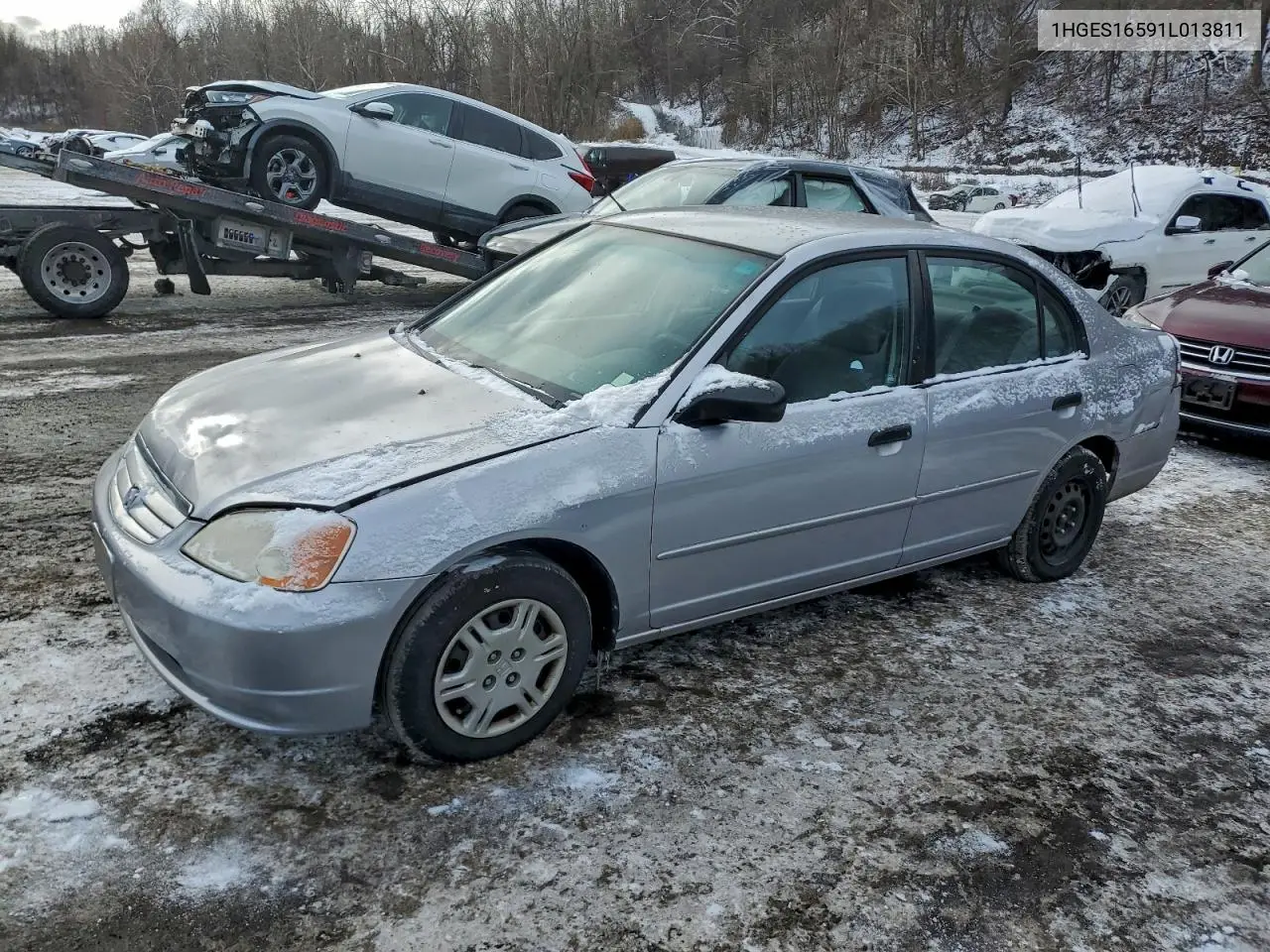 1HGES16591L013811 2001 Honda Civic Lx