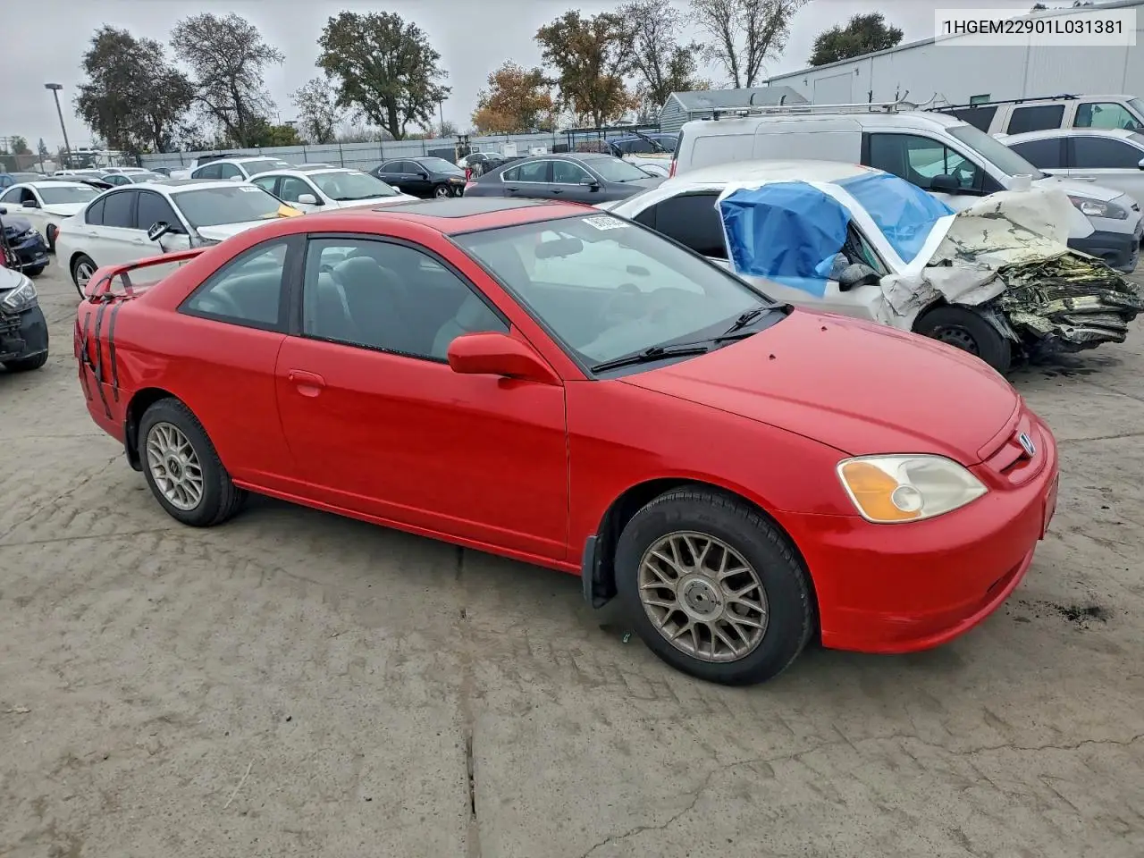 1HGEM22901L031381 2001 Honda Civic Si