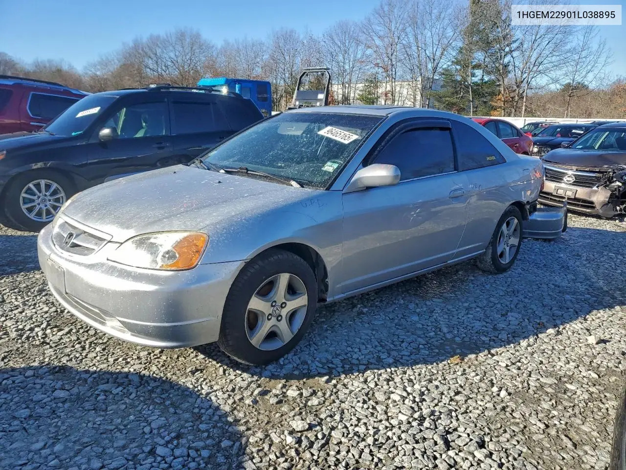 1HGEM22901L038895 2001 Honda Civic Si