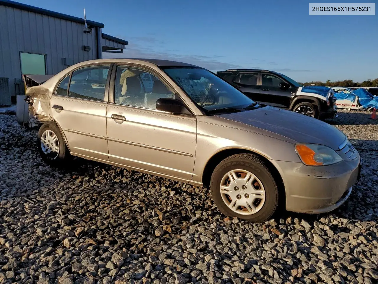 2HGES165X1H575231 2001 Honda Civic Lx