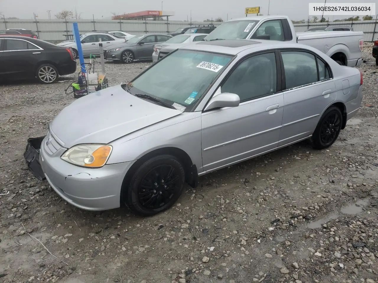 1HGES26742L036034 2002 Honda Civic Ex