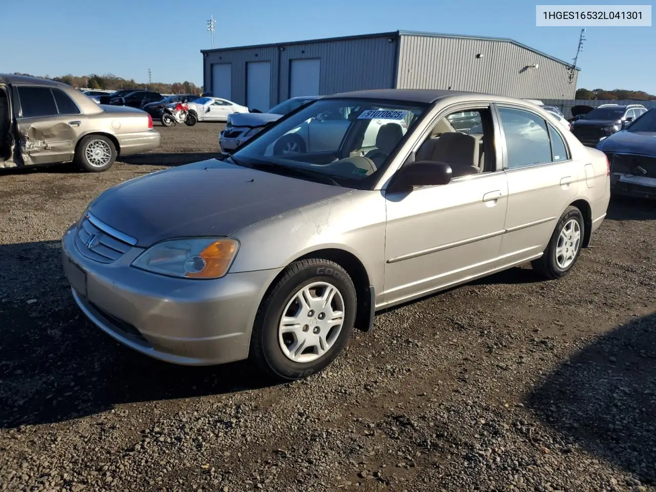 1HGES16532L041301 2002 Honda Civic Lx