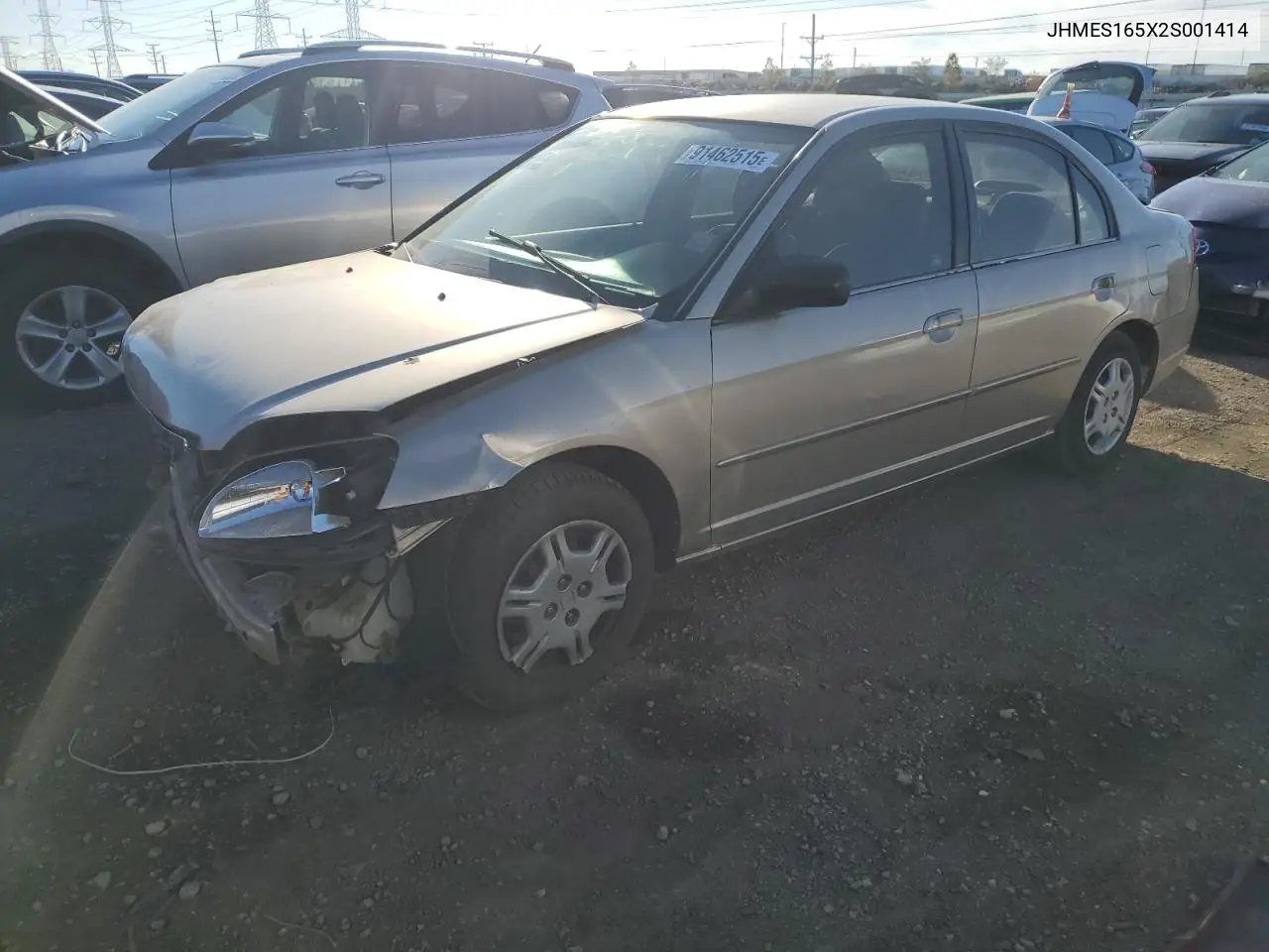 JHMES165X2S001414 2002 Honda Civic Lx