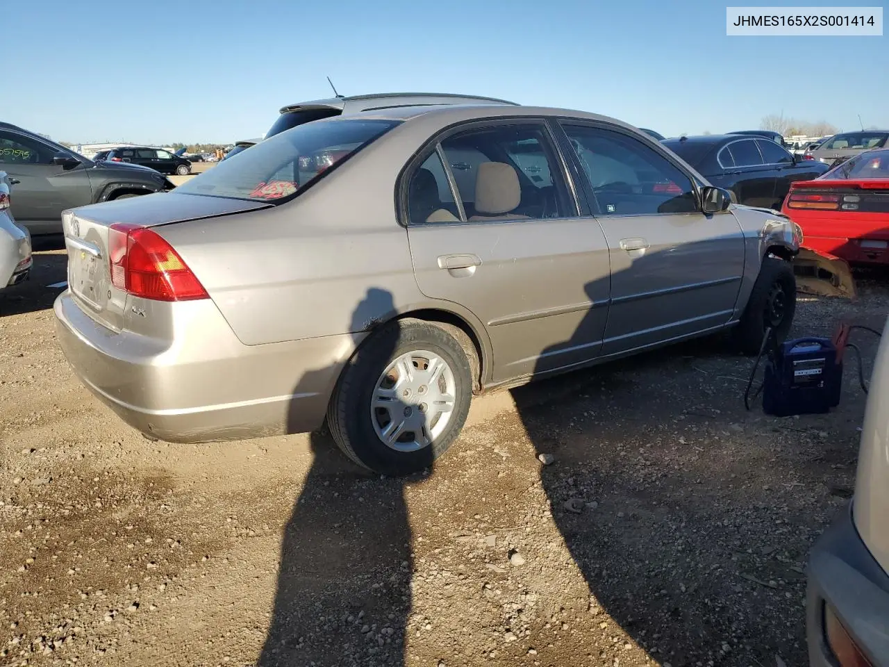 JHMES165X2S001414 2002 Honda Civic Lx