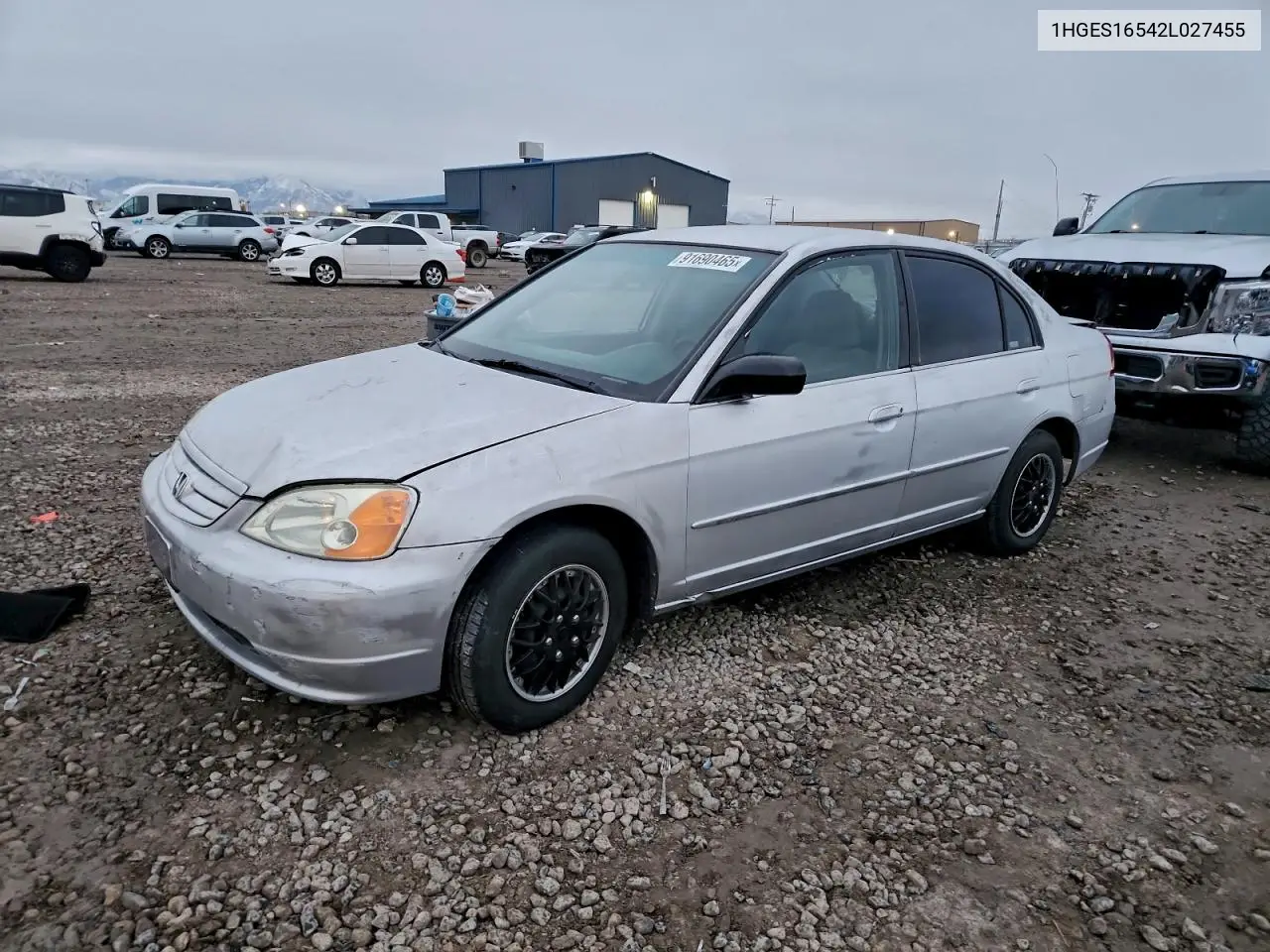 1HGES16542L027455 2002 Honda Civic Lx