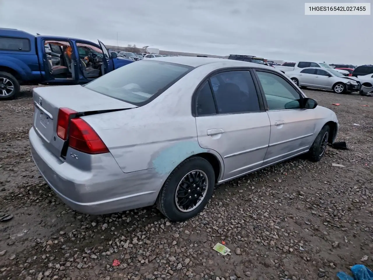 1HGES16542L027455 2002 Honda Civic Lx