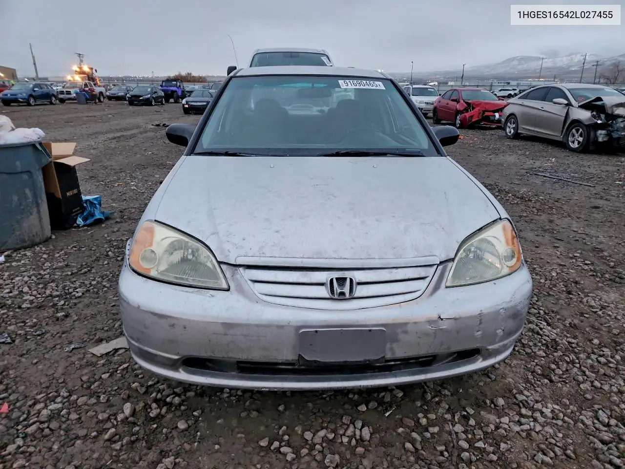 1HGES16542L027455 2002 Honda Civic Lx