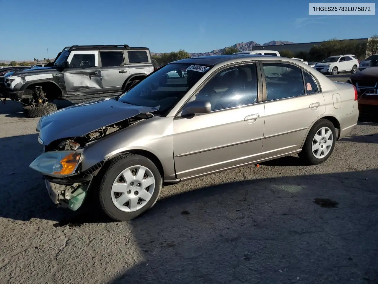 1HGES26782L075872 2002 Honda Civic Ex