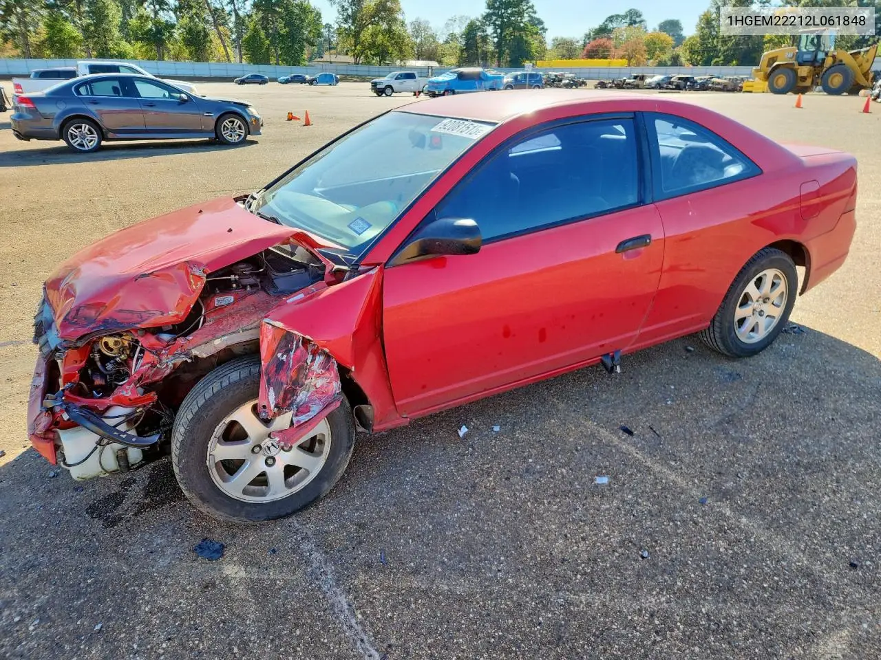 1HGEM22212L061848 2002 Honda Civic Dx