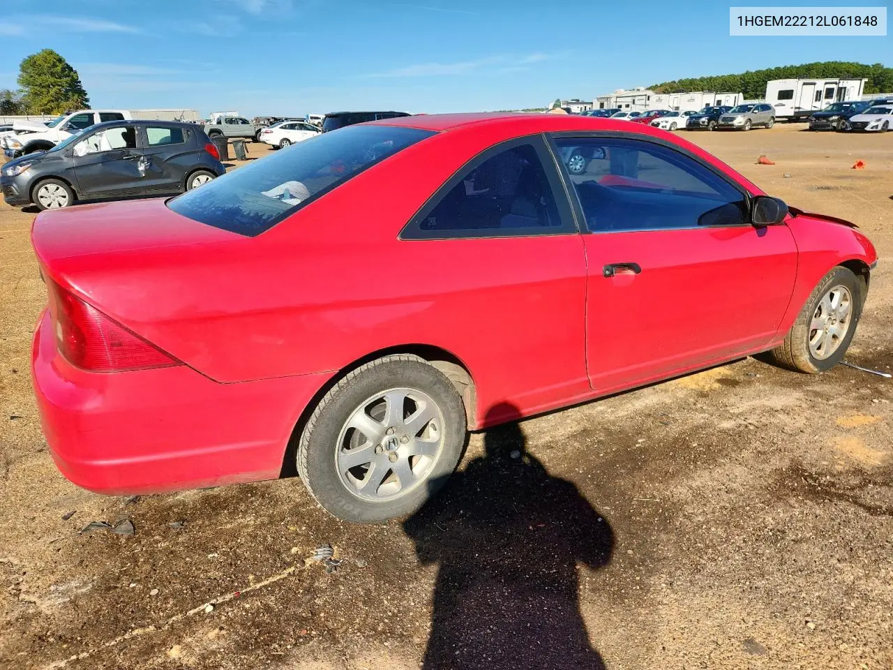 1HGEM22212L061848 2002 Honda Civic Dx