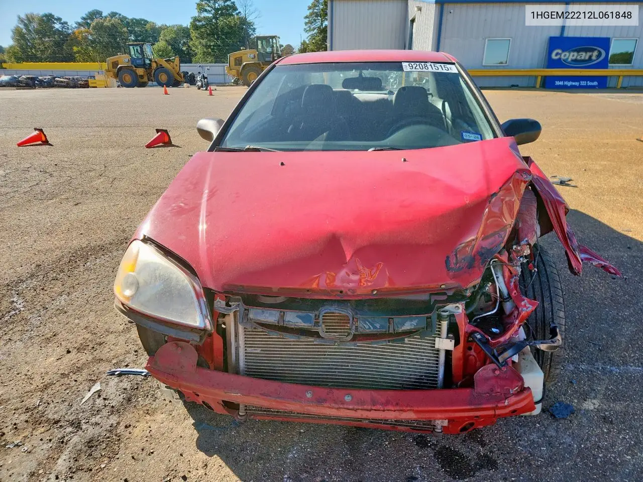1HGEM22212L061848 2002 Honda Civic Dx