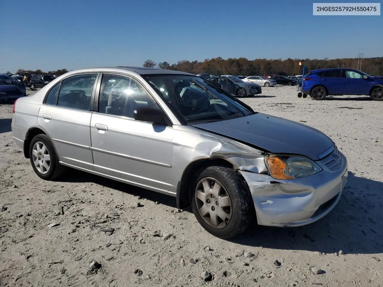 2HGES25792H550475 2002 Honda Civic Ex