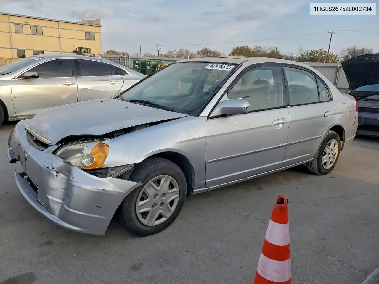 1HGES26752L002734 2002 Honda Civic Ex