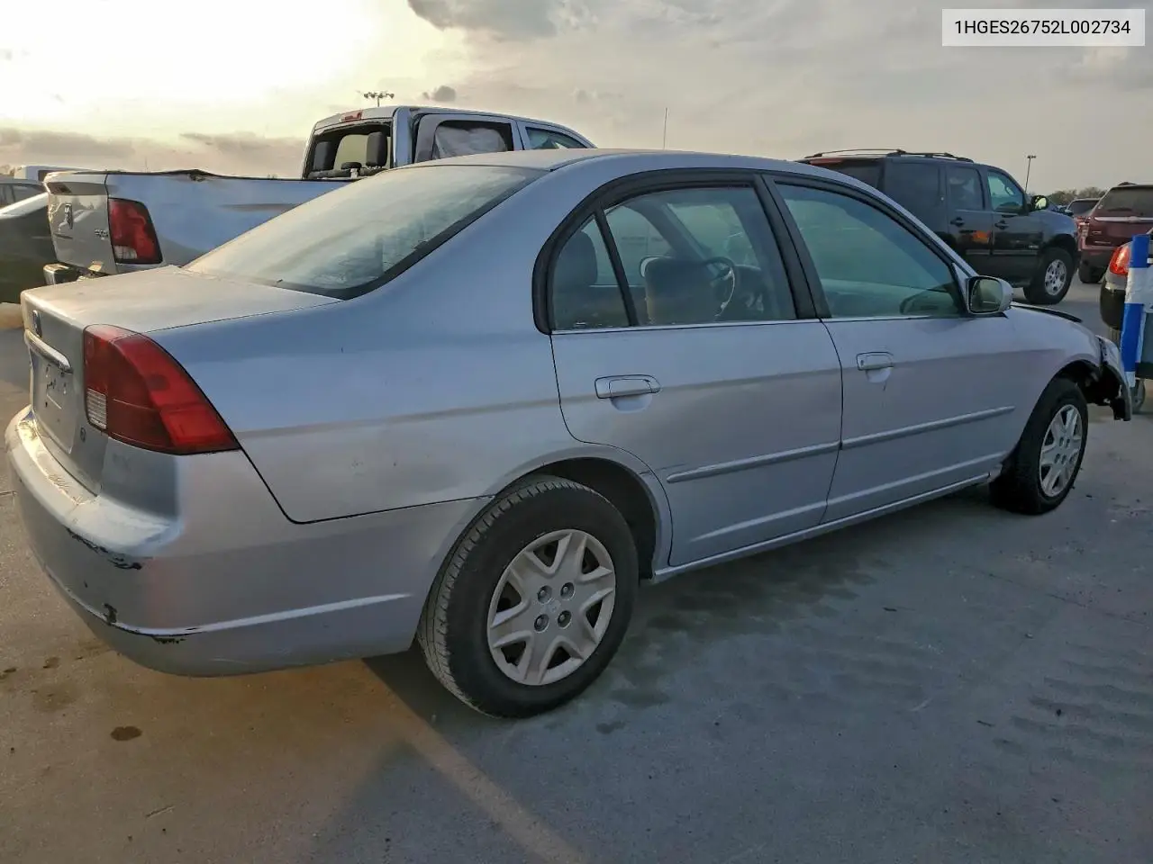 1HGES26752L002734 2002 Honda Civic Ex